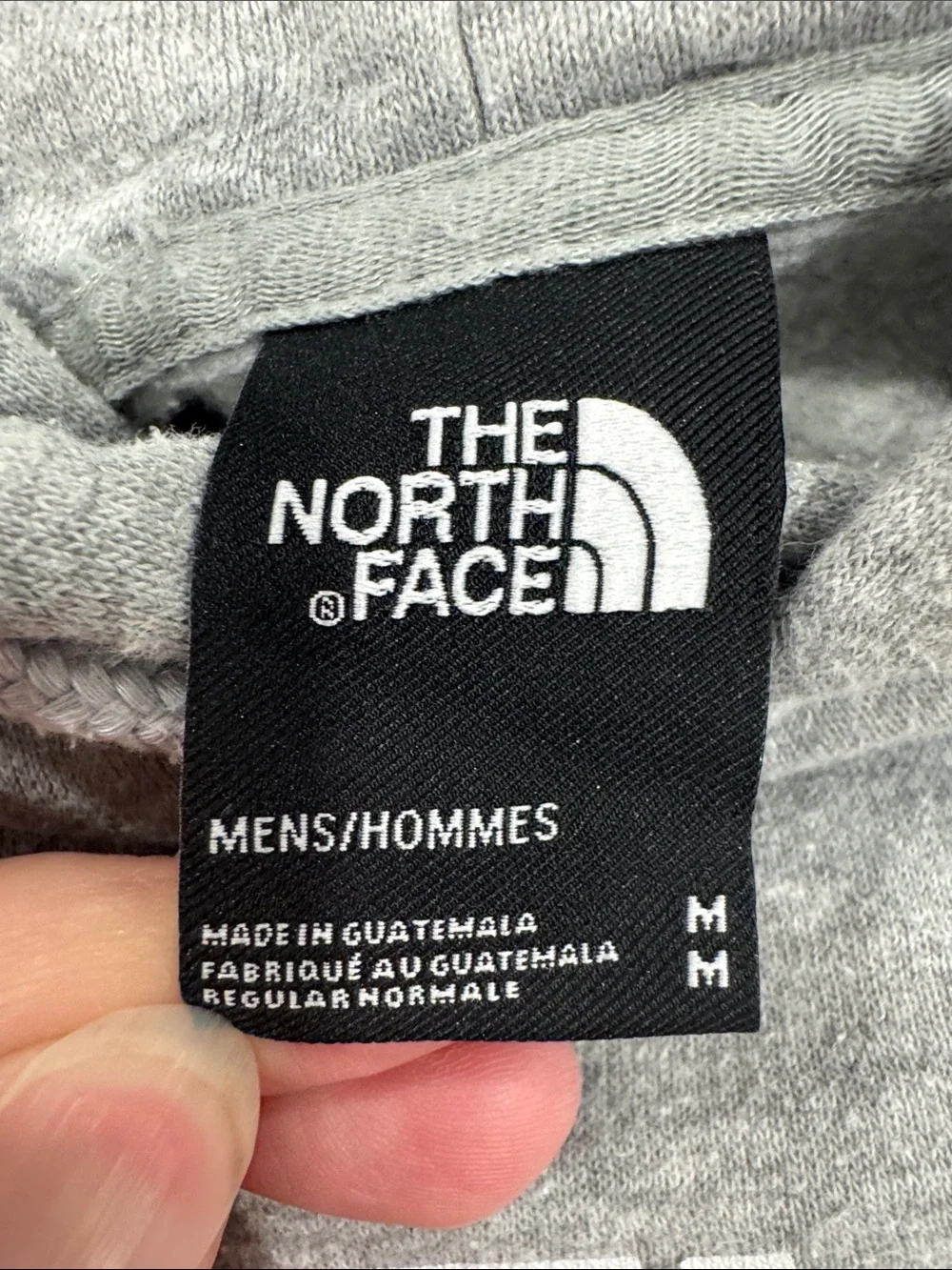 The North Face Men's Medium Gray w/ White Logo Sweatshirt Hoodie Casual Classic